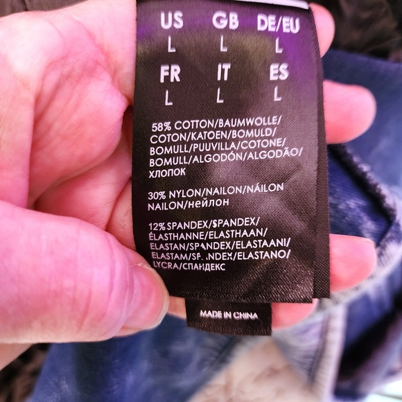 Liverpool Denim-Look Lined Vest Washed Blue L - Picture 7 of 9